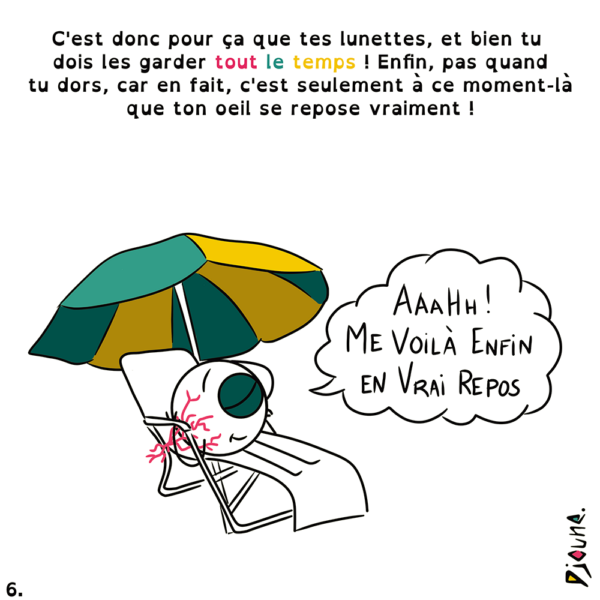 Les lunettes de repos - Marie Massonneau, orthoptiste - Vulgarisation - BD - Djoune Illustrations - Justine Gisdal Molron