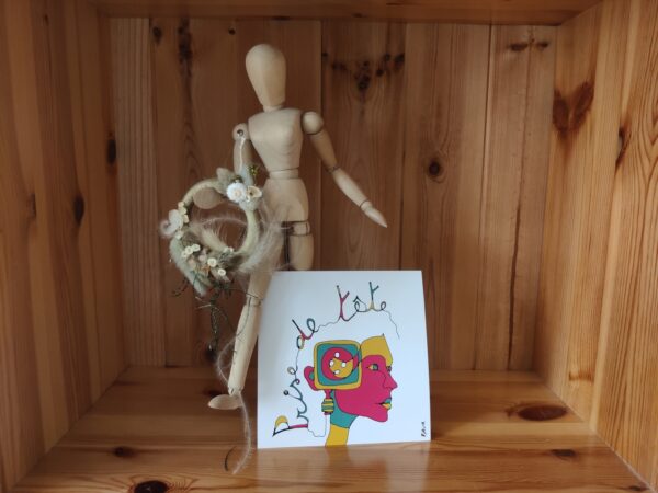 Prise de tête - Carte postale - Boutique - Djoune Illustrations - Justine Gisdal Molron