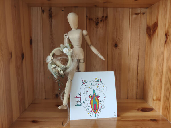 Tête de con -Carte postale - Boutique - Djoune Illustrations - Justine Gisdal Molron