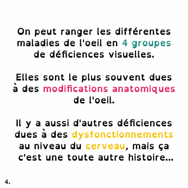 Déficiences visuelles - Marie Massonneau, orthoptiste - Vulgarisation - BD - Djoune Illustrations - Justine Gisdal Molron