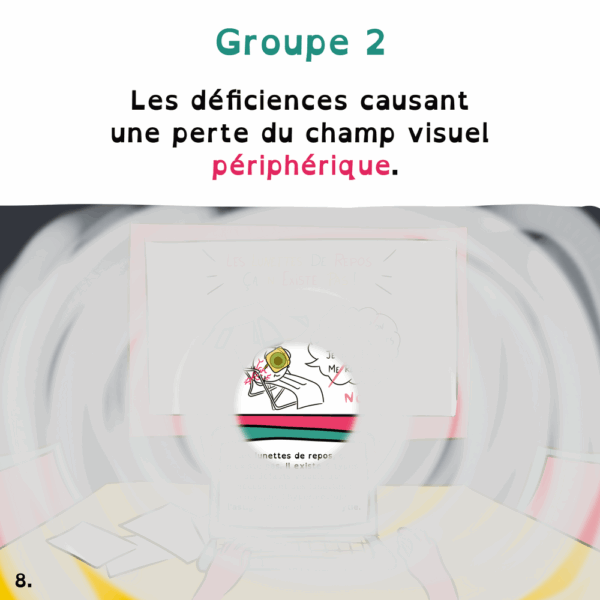 Déficiences visuelles - Marie Massonneau, orthoptiste - Vulgarisation - BD - Djoune Illustrations - Justine Gisdal Molron