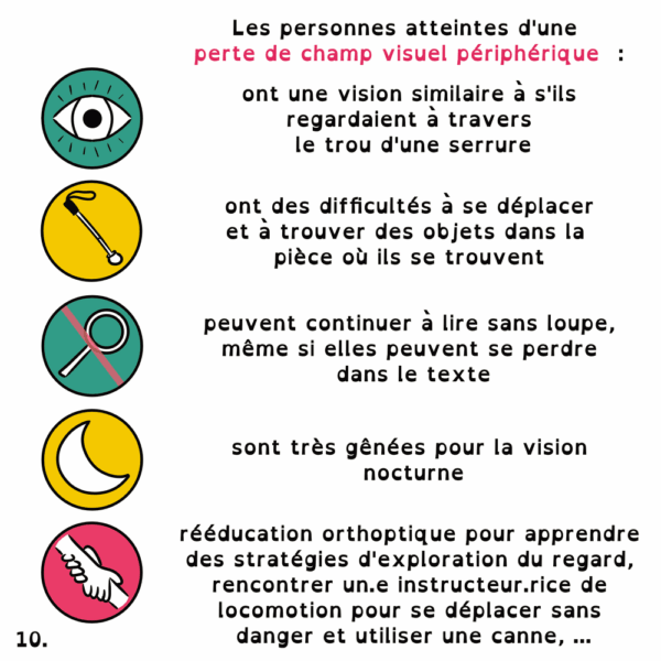 Déficiences visuelles - Marie Massonneau, orthoptiste - Vulgarisation - BD - Djoune Illustrations - Justine Gisdal Molron