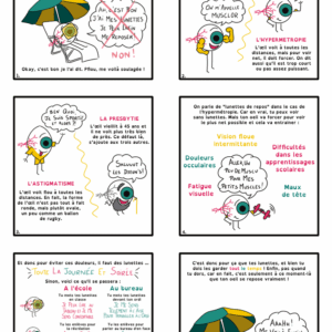 Les lunettes de repos - Marie Massonneau, orthoptiste - Vulgarisation - BD - Djoune Illustrations - Justine Gisdal Molron